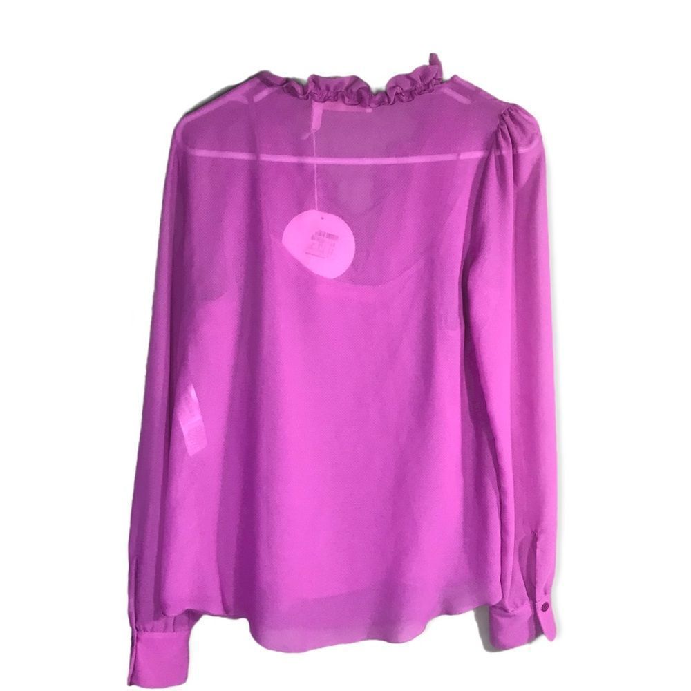 See by Chloe- sheer ruffle blouse- striking purple - Picture 3 of 8